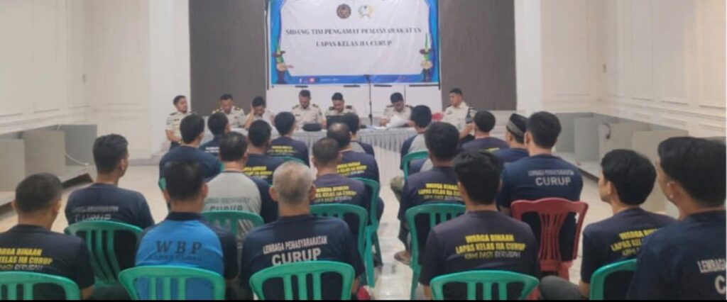 Sidang Tim Pengamat Pemasyarakatan (TPP) yang berlangsung di Aula Lapas Kelas IIA Curup, Selasa 22 September 2026.