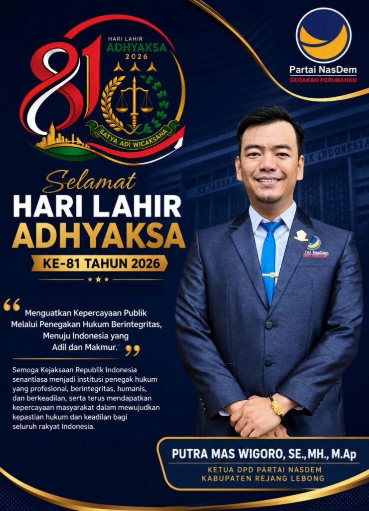 Putra Mas Wigoro ucapkan selamat memperingati Hari Lahir ke-81 Kejaksaan Republik Indonesia