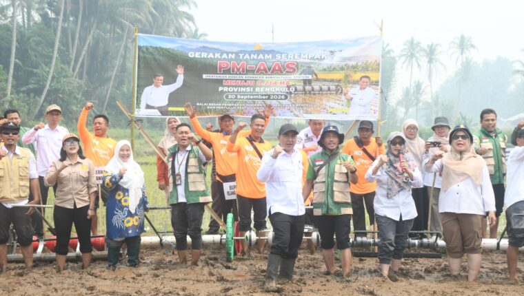 gerakan tanam padi serempak menggunakan metode Pertanian Modern Advance Agriculture System (PM-AAS)