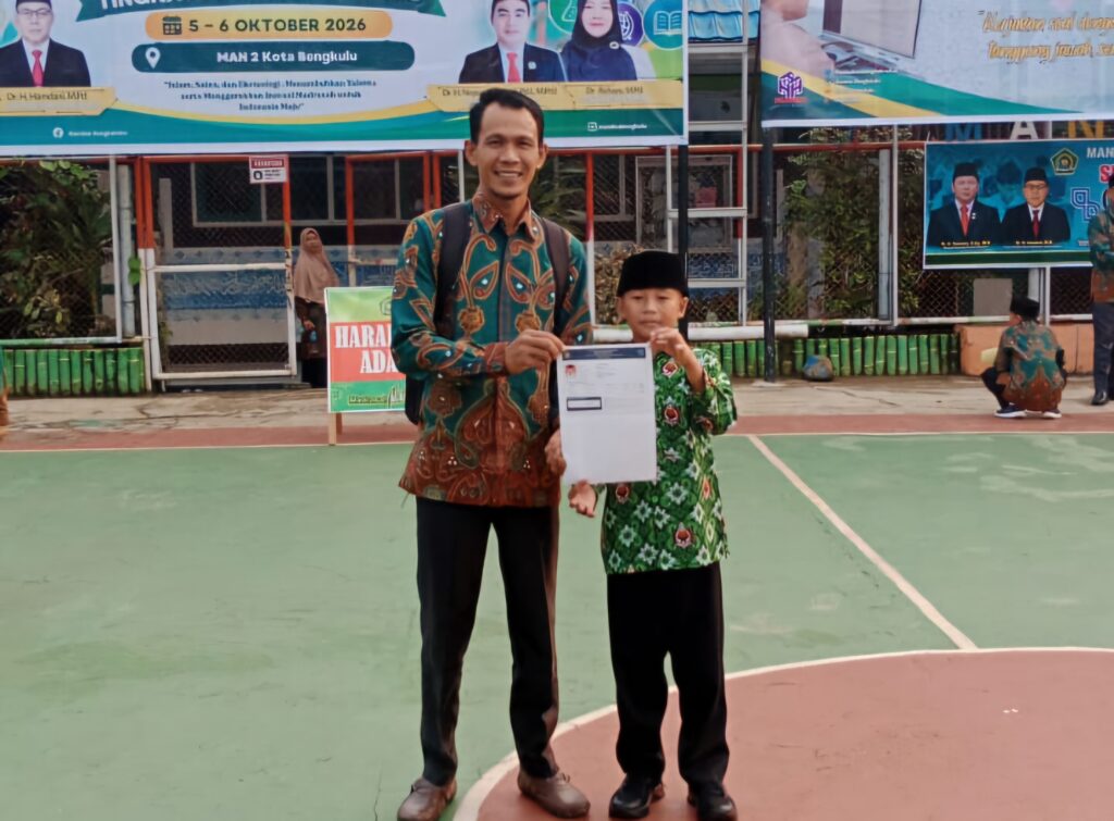 M Khino Aquero, dipercaya mewakili madrasah dalam ajang OMI Kemenag tingkat Provinsi Bengkulu