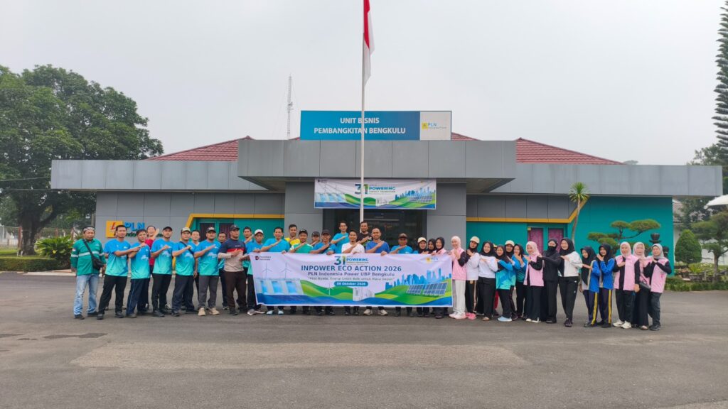 PLN Indonesia Power Unit Bisnis Pembangkitan (UBP) Bengkulu menggelar kegiatan InPower Eco Action 2026 bersama masyarakat Kelurahan Ujan Mas Atas, Jumat 9 Oktober 2026.