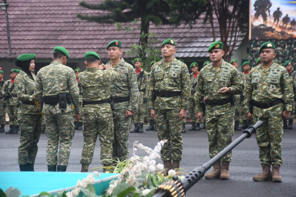 Proses Sertijab Dandim 0409 dan Danyonif 144 Jaya Yudha